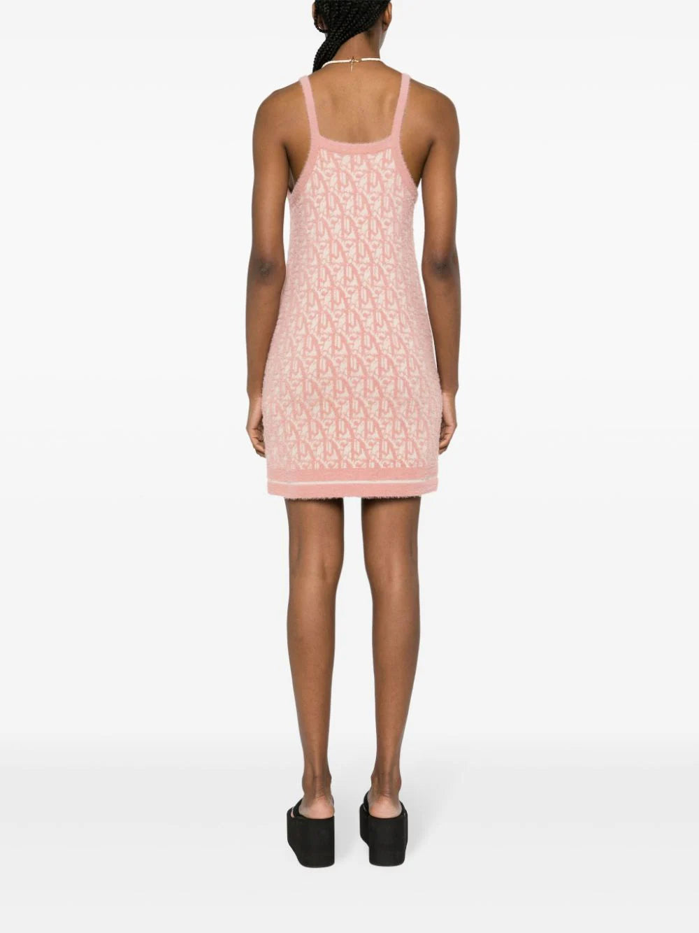 PALM ANGELS Monogram Knit Dress With Back Neckline