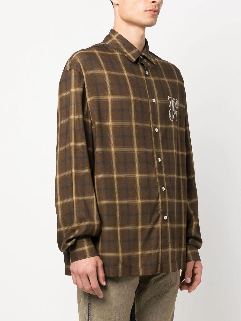 PALM ANGELS Monogram Long Sleeved Shirt