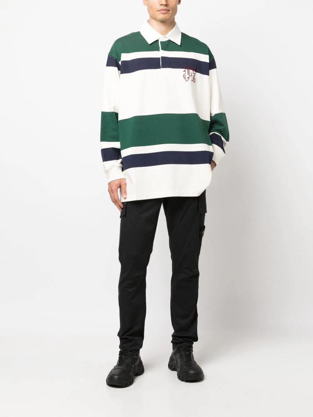 PALM ANGELS Monogram Rugby Polo