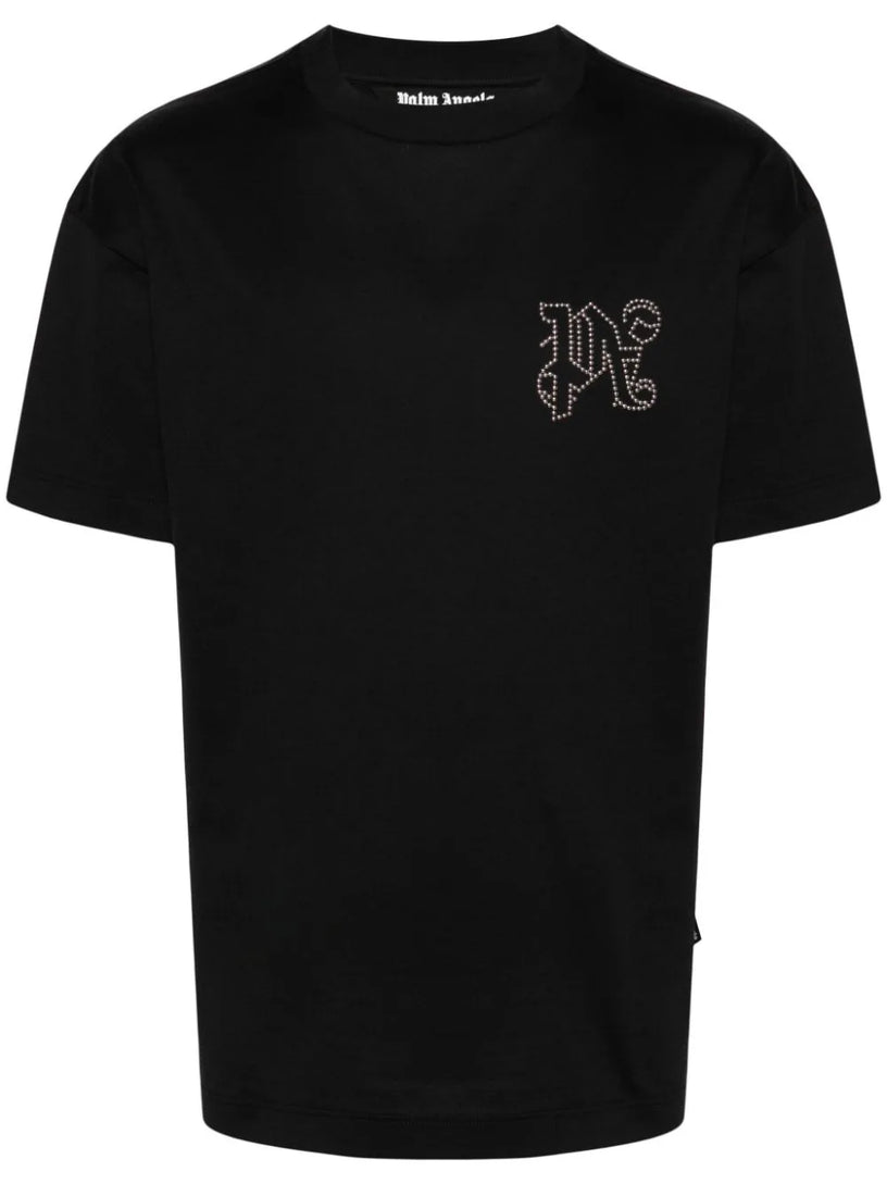 PALM ANGELS Monogram stud classic t-shirt
