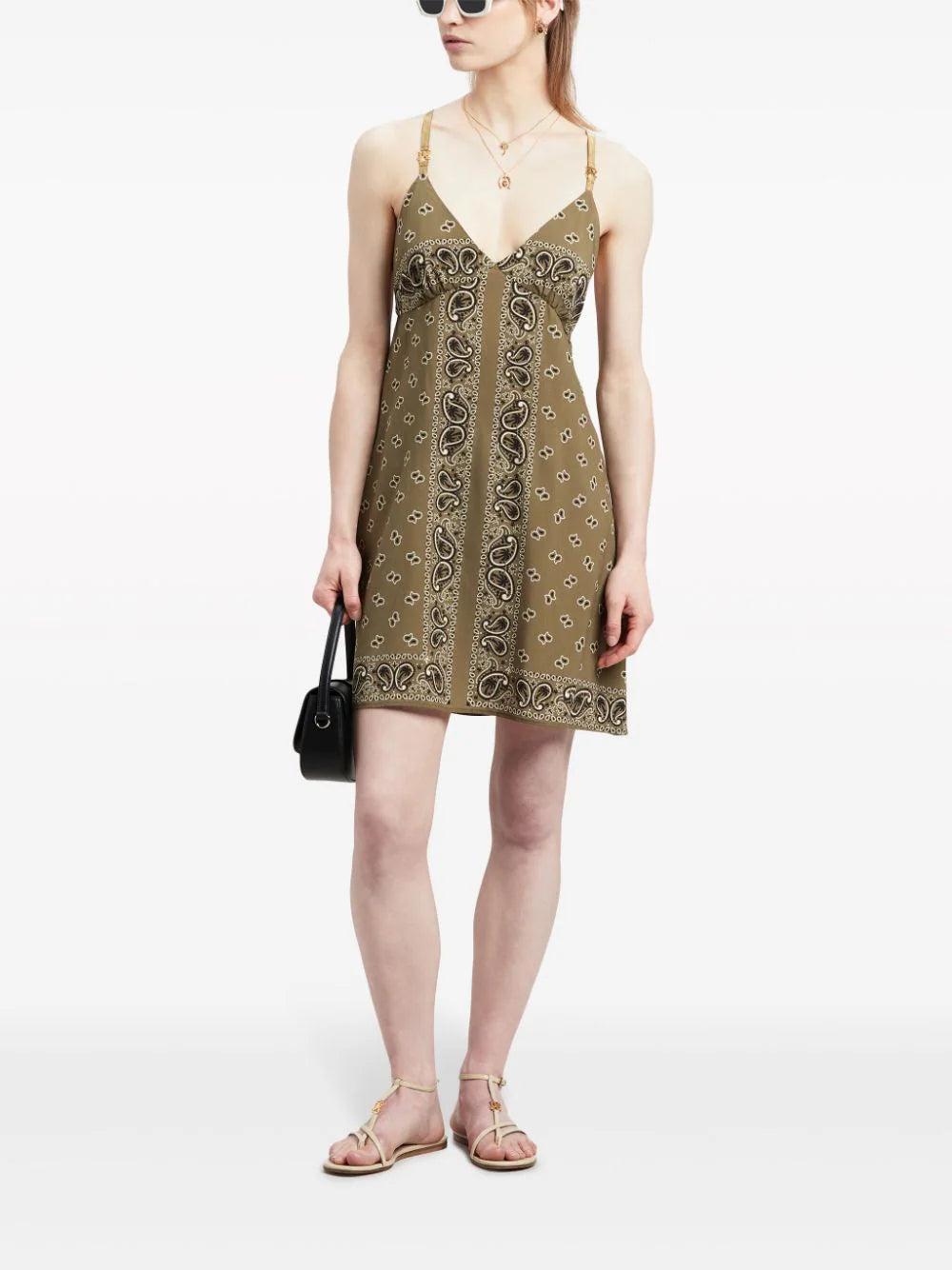 PALM ANGELS Paisley Slip Dress