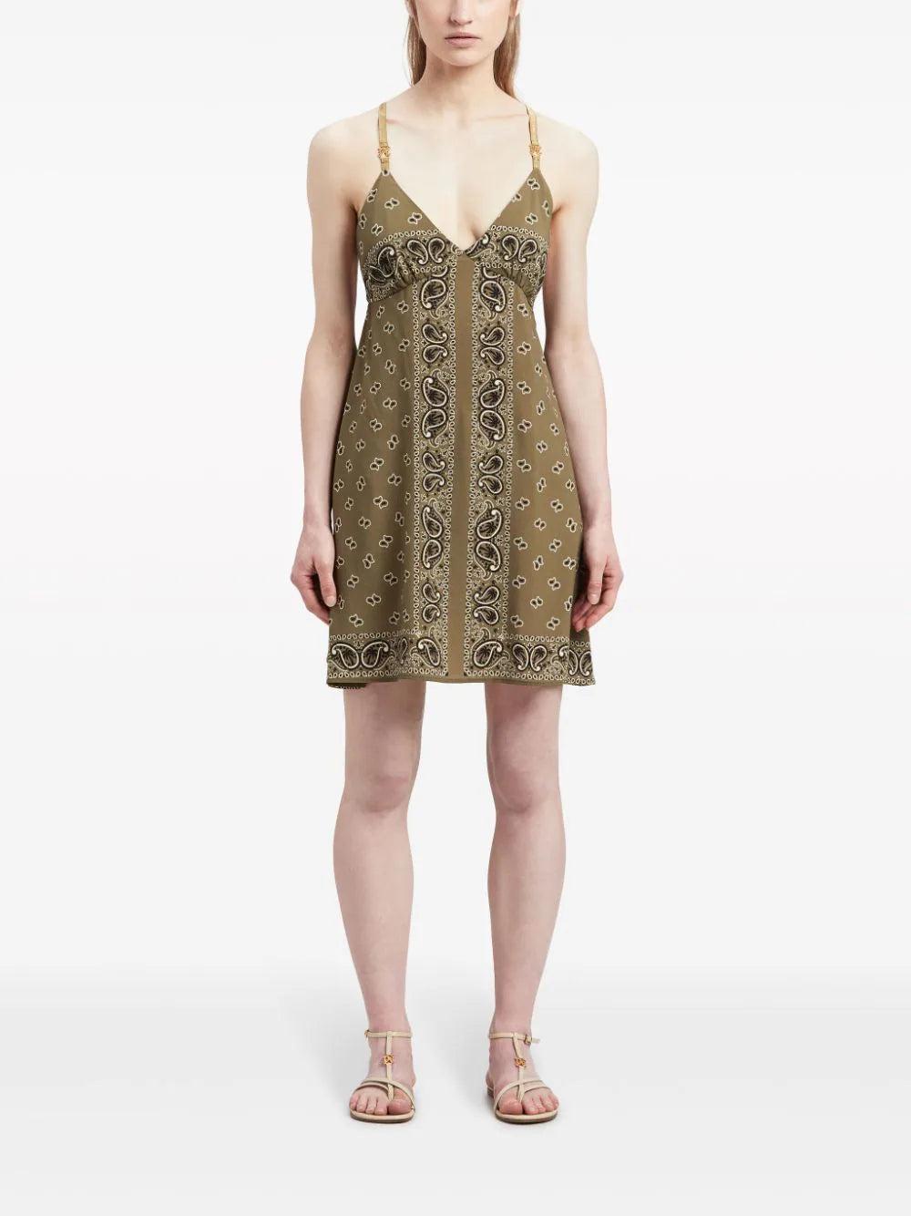 PALM ANGELS Paisley Slip Dress