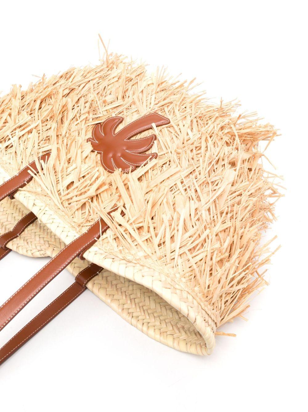 PALM ANGELS Palm Tote Bag In Raffia