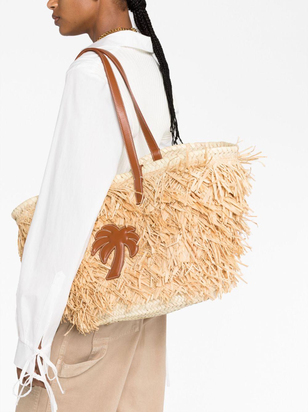 PALM ANGELS Palm Tote Bag In Raffia