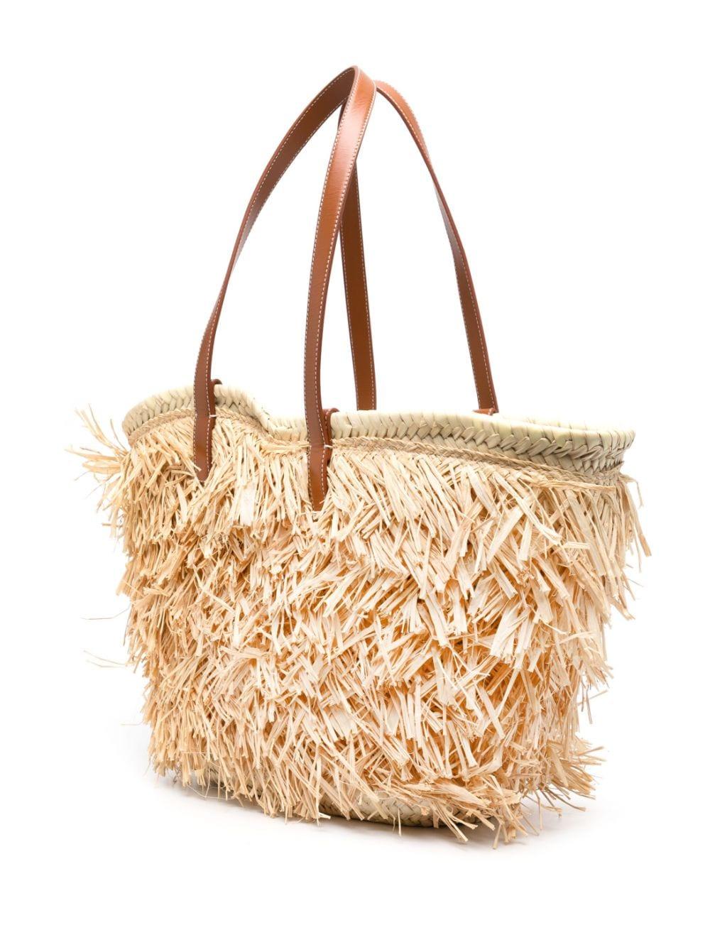 PALM ANGELS Palm Tote Bag In Raffia