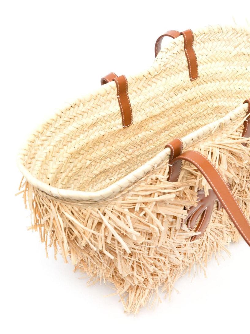 PALM ANGELS Palm tote bag in raffia