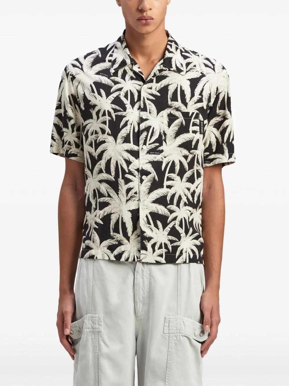 PALM ANGELS Shirt With Palm Trees