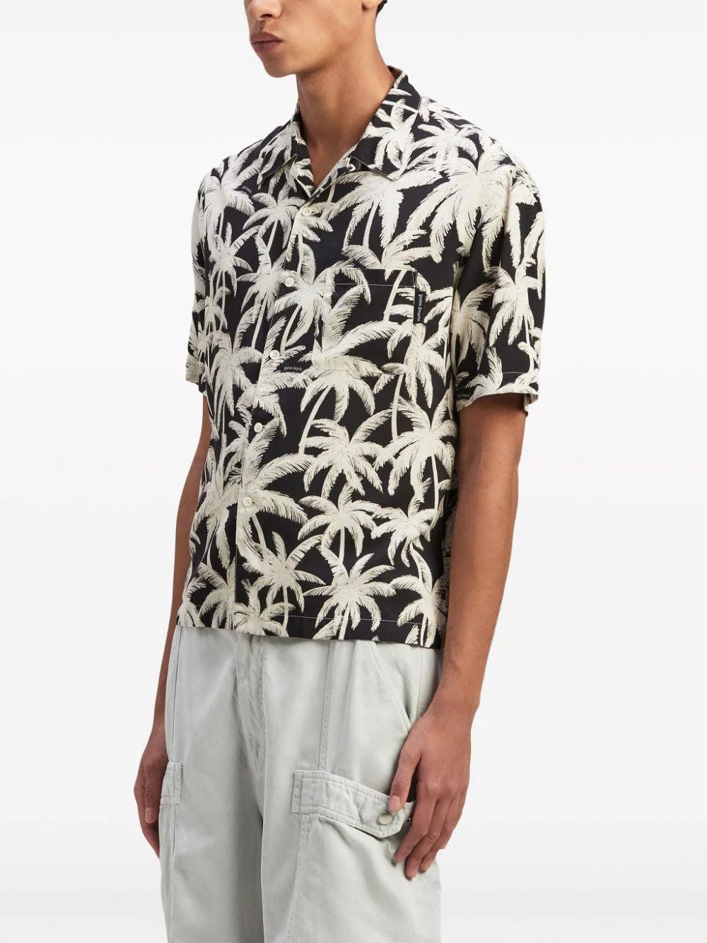 PALM ANGELS Shirt With Palm Trees