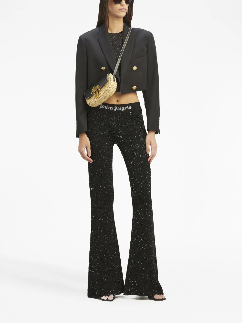 PALM ANGELS Soiree Knit Logo Pants