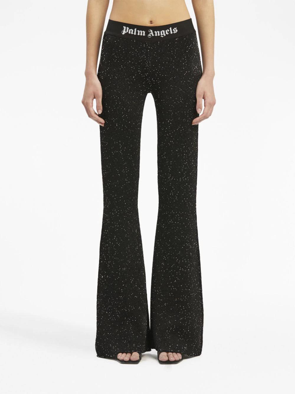 PALM ANGELS Soiree Knit Logo Pants