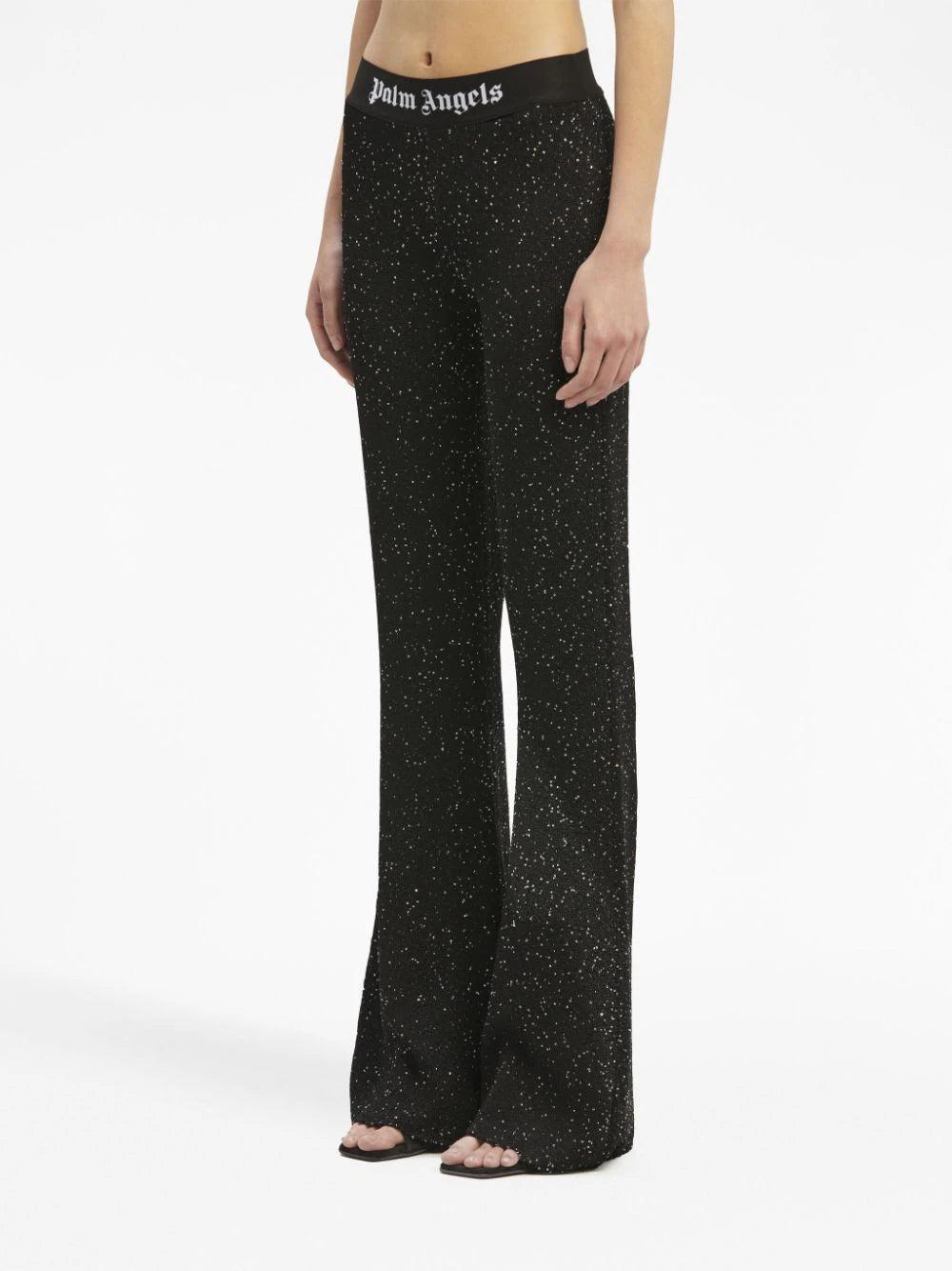 PALM ANGELS Soiree Knit Logo Pants
