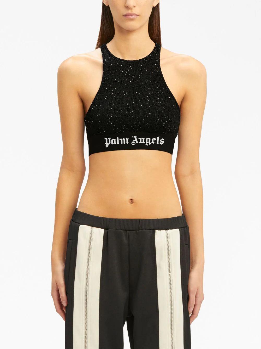 PALM ANGELS Soiree Knit Logo Top