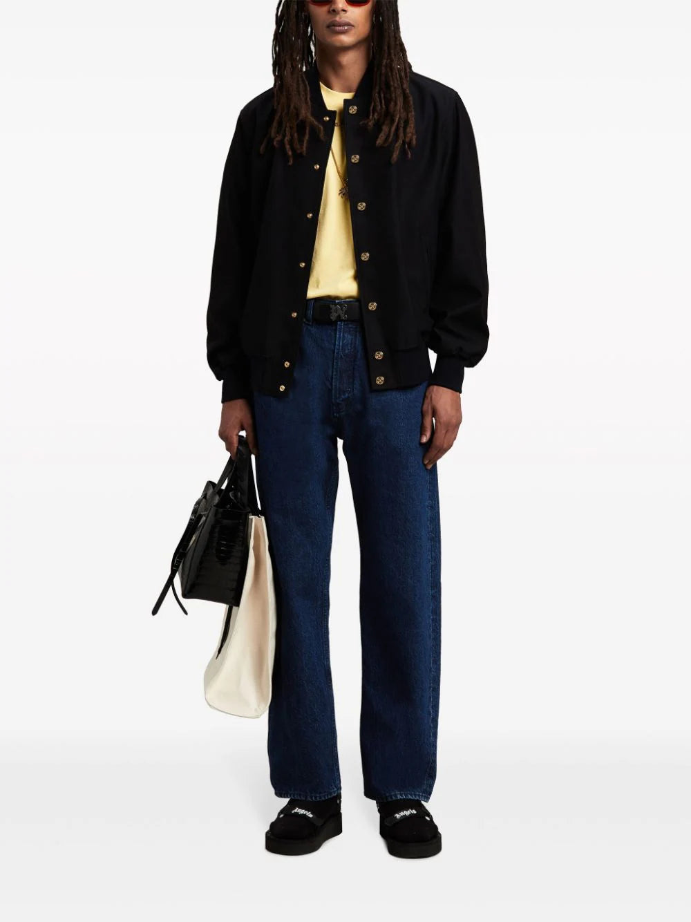 PALM ANGELS Straight Jeans With Print