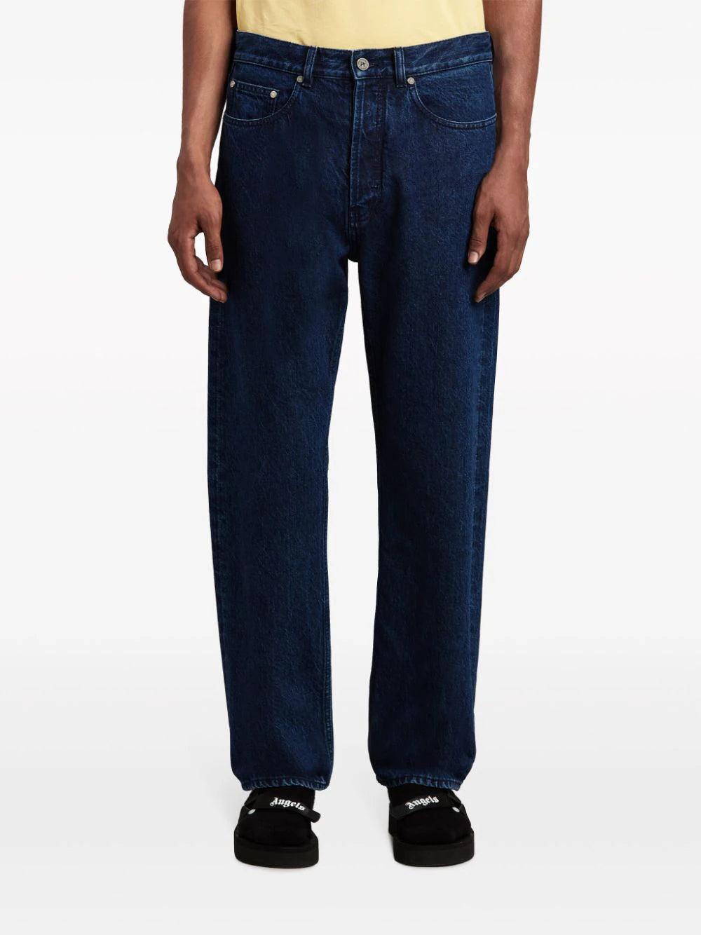 PALM ANGELS Straight Jeans With Print