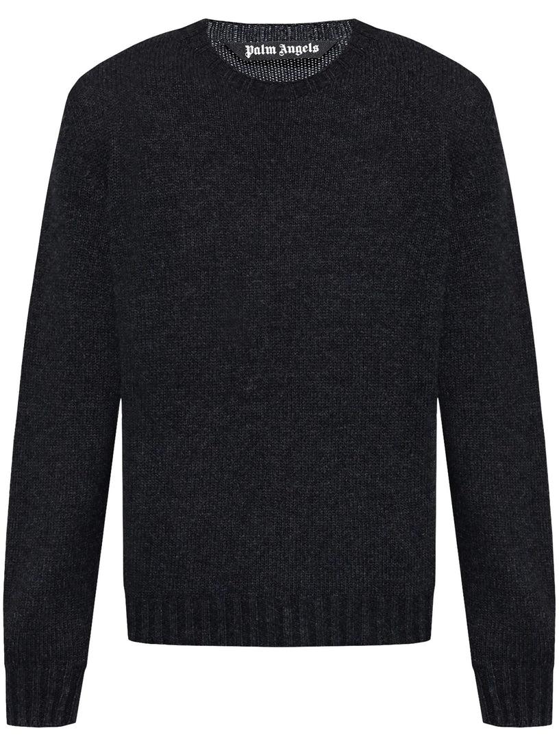 PALM ANGELS Sweater with curved logo