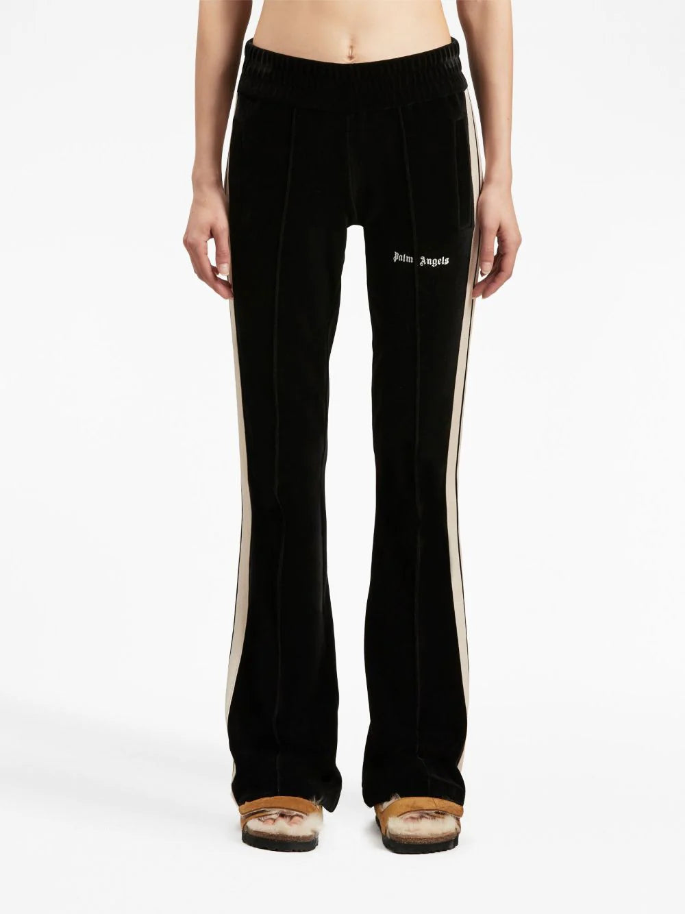 PALM ANGELS Velvet Flare Track Pants