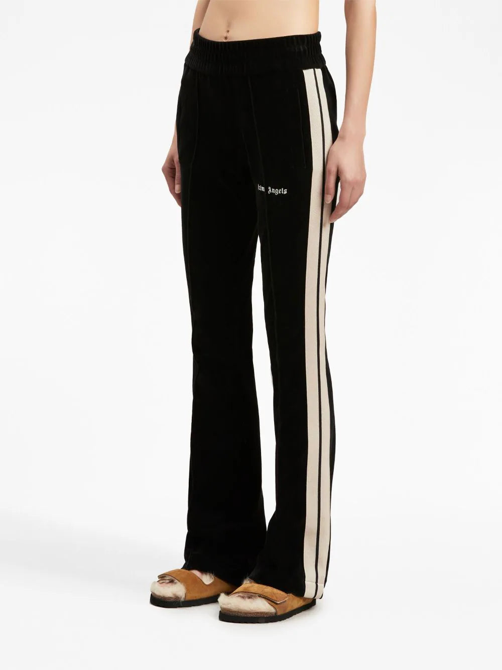 PALM ANGELS Velvet Flare Track Pants
