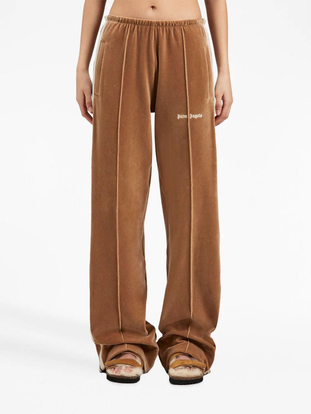 PALM ANGELS Velvet Loose Track Pants
