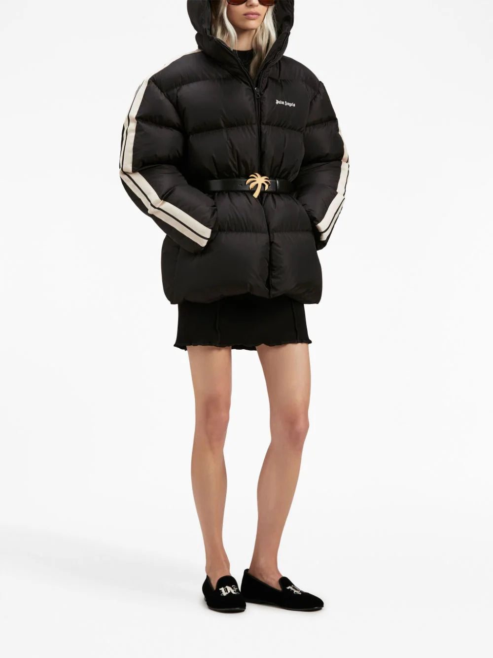 PALM ANGELS Waist Belt Down Jacket
