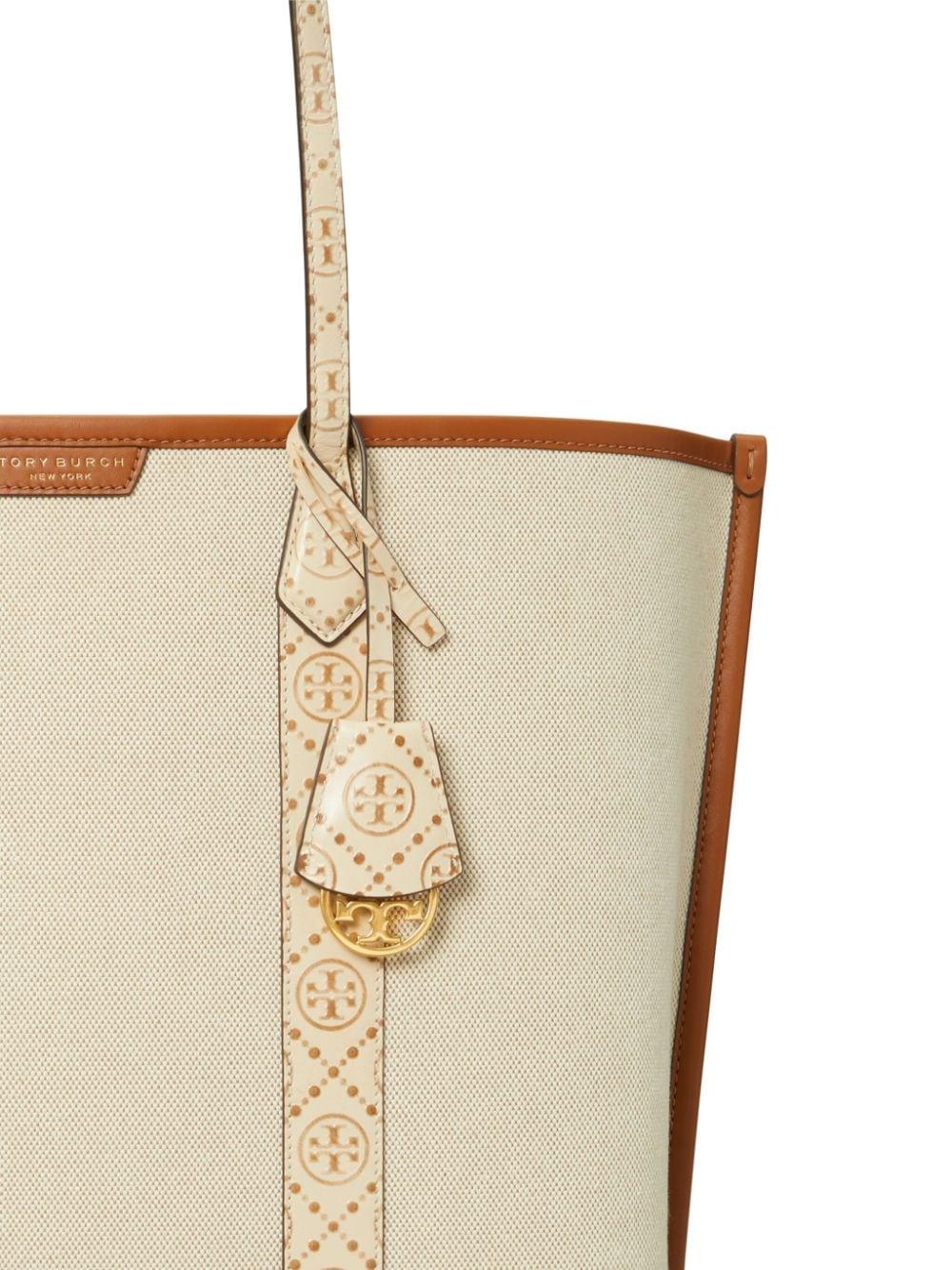 Tory Burch Perry Shopping Bag In Canvas With Three Compartments