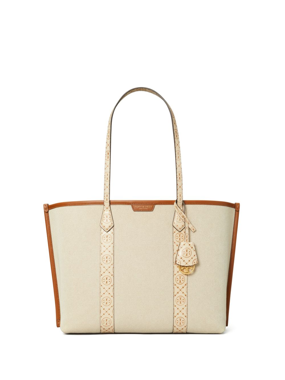 Tory Burch Perry Shopping Bag In Canvas With Three Compartments