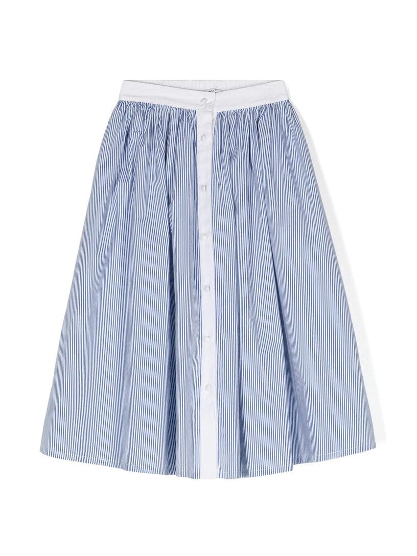 Philosophy Kids Striped poplin a-skirt
