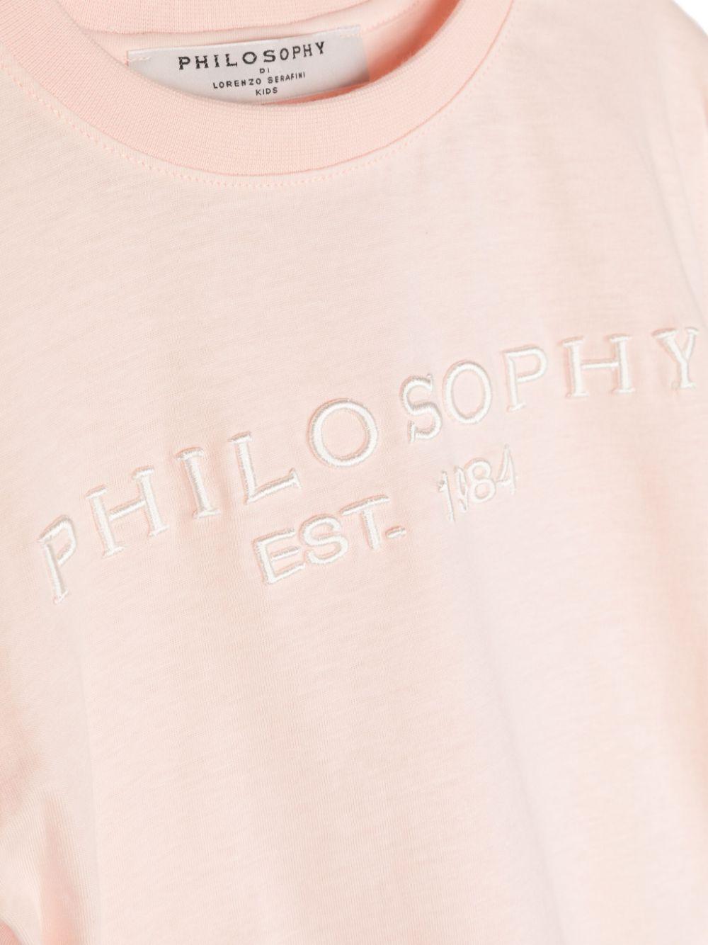Philosophy Kids T-shirt With Logo Embroidery