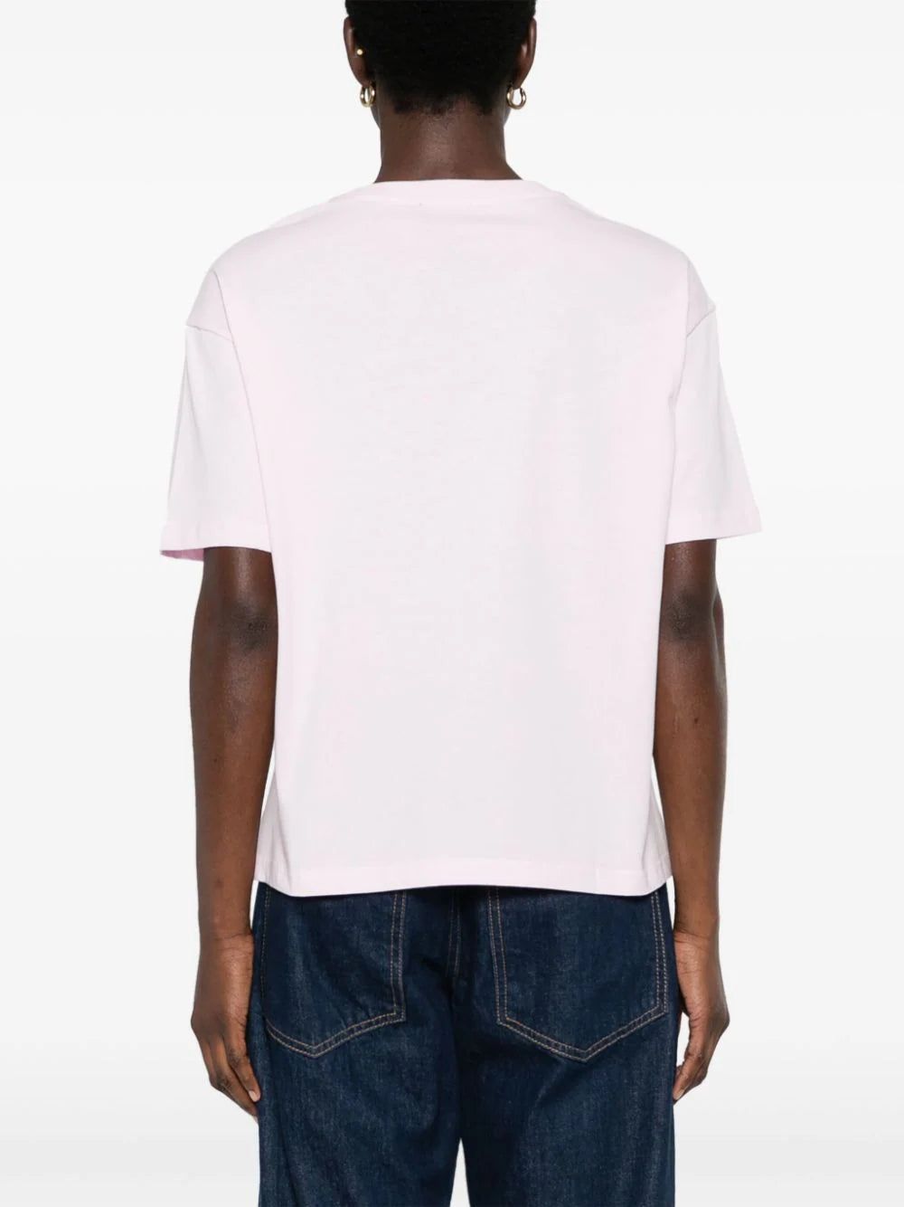 A.P.C. Pink Organic Cotton T-shirt With Multicolored Vpc Logo