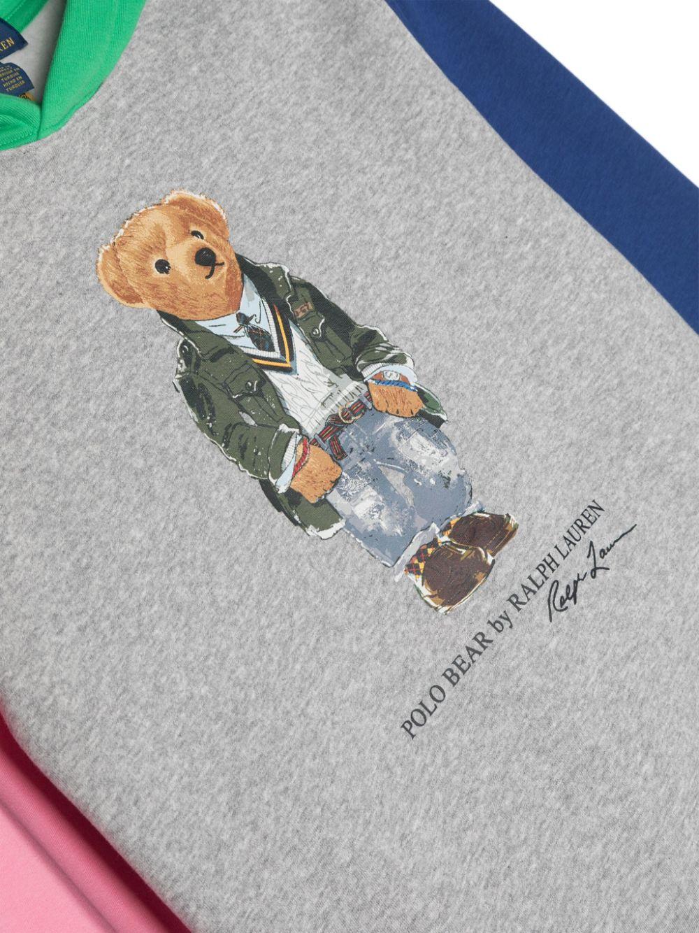Ralph Lauren Kids Polo Bear Colour-blocked Fleece Hoodie
