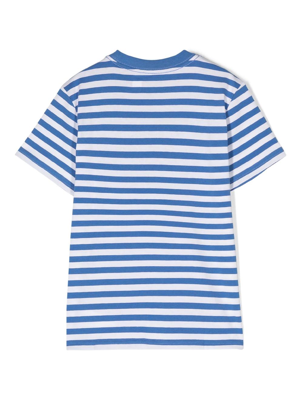 Ralph Lauren Kids Polo Bear Striped Cotton Jersey T-shirt