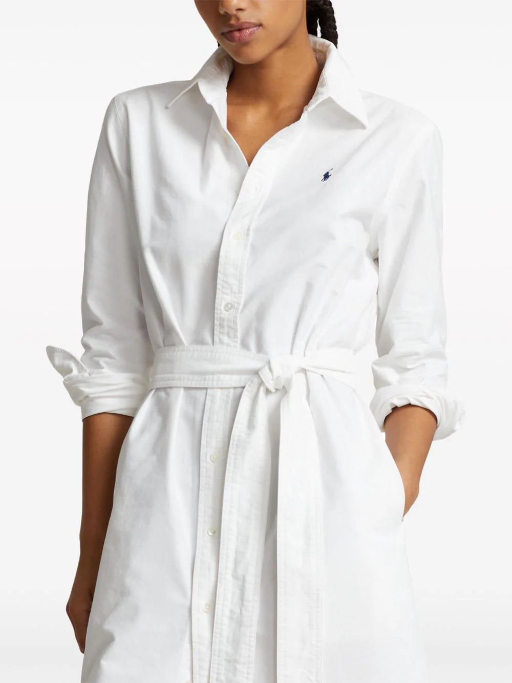 POLO RALPH LAUREN Belted Cotton Oxford Shirtdress