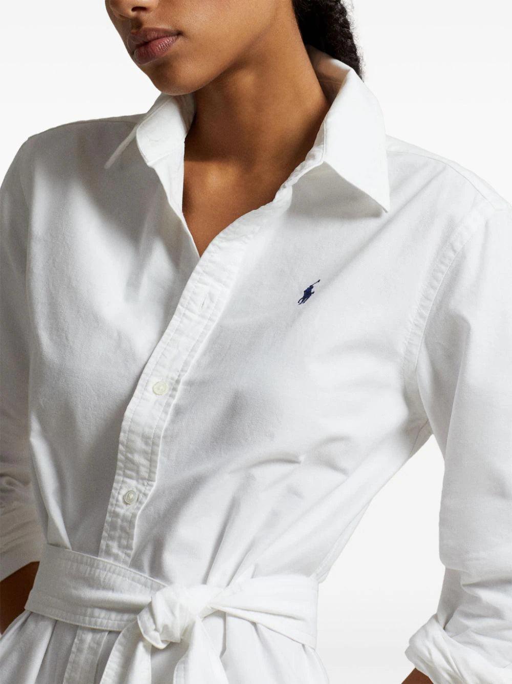 POLO RALPH LAUREN Belted Cotton Oxford Shirtdress