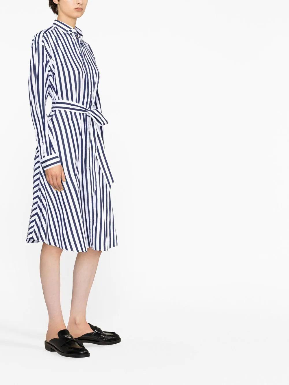 POLO RALPH LAUREN Belted Striped Shirtdress