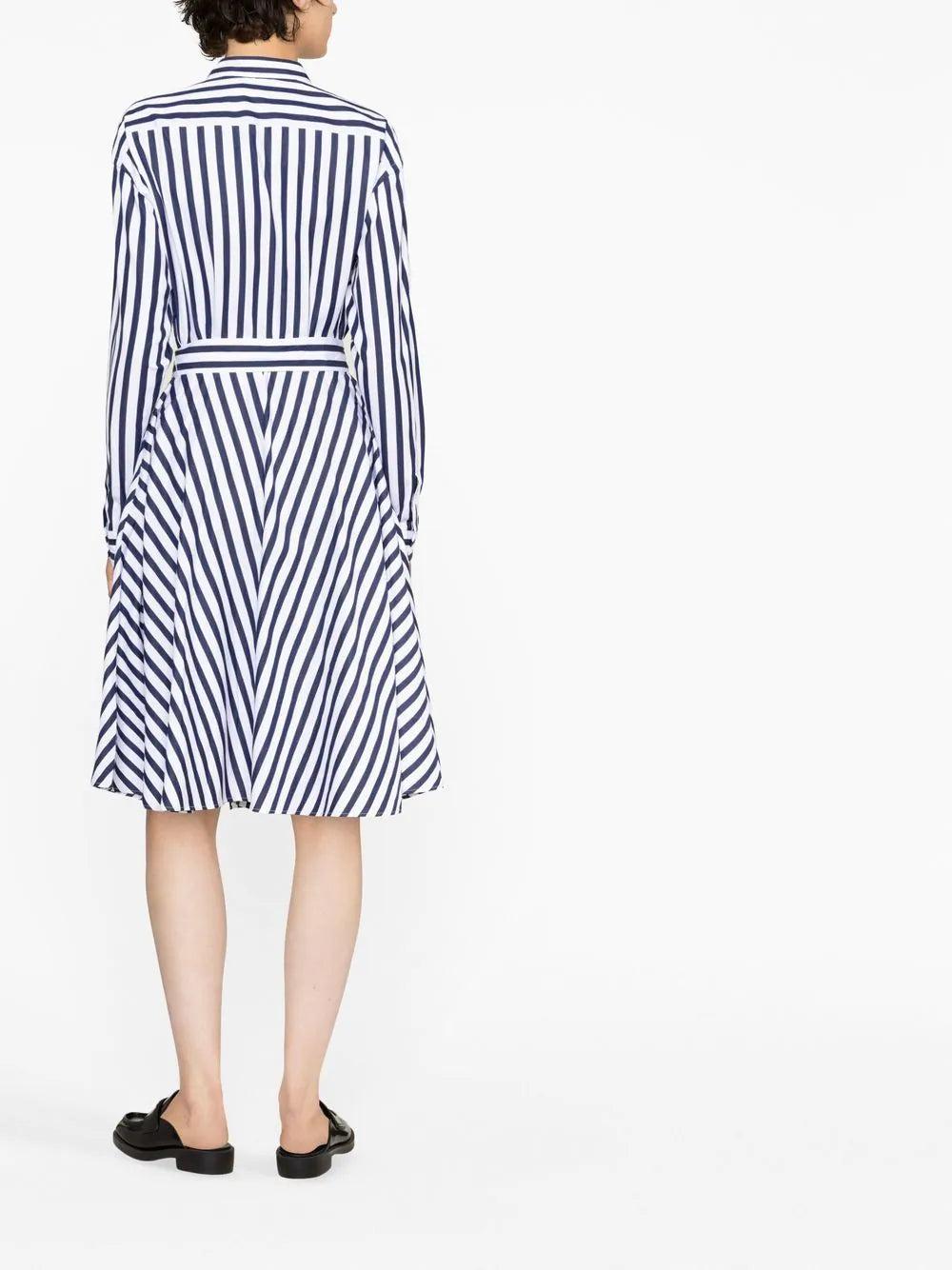 POLO RALPH LAUREN Belted Striped Shirtdress