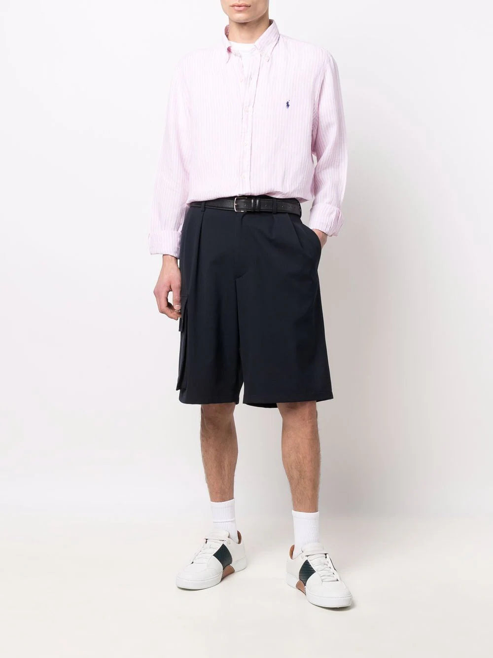 POLO RALPH LAUREN Custom Fit Striped Linen Shirt