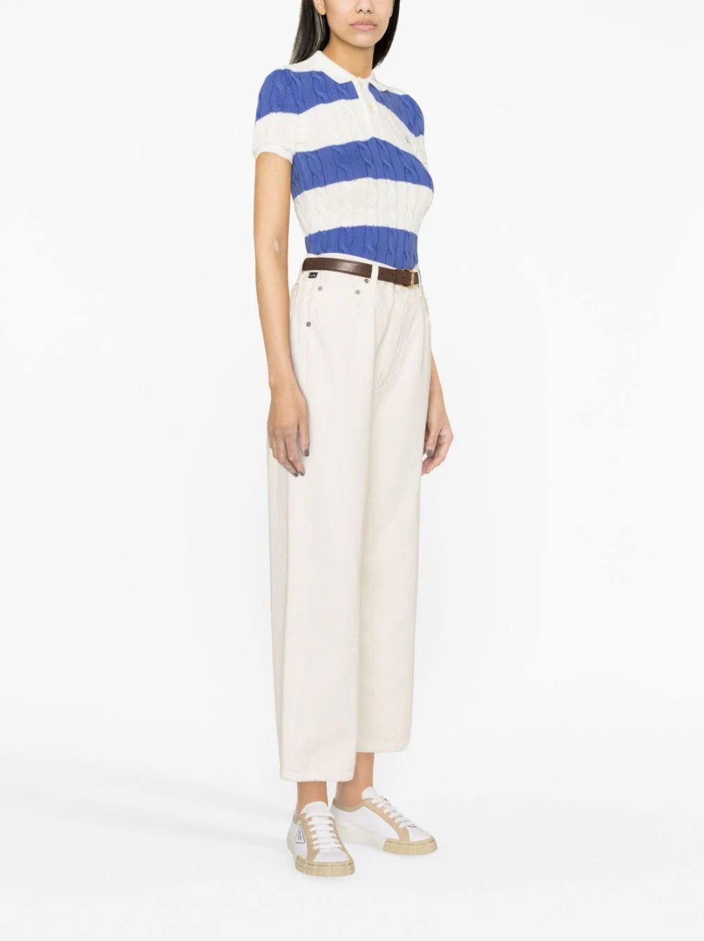 POLO RALPH LAUREN Slim Fit Cable-knit Polo Shirt