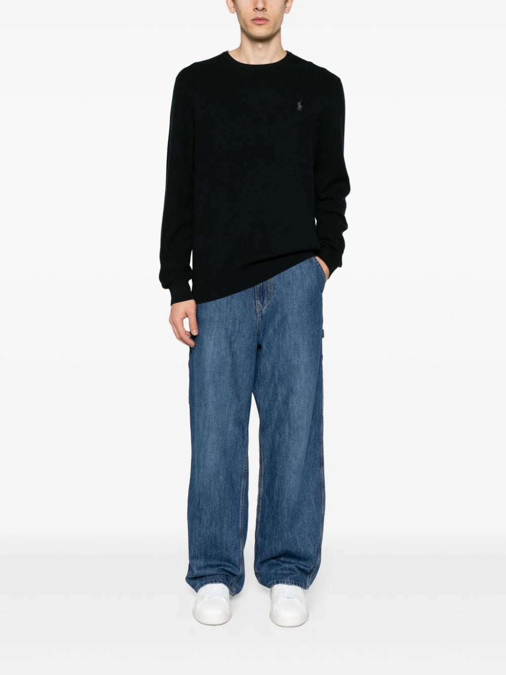 POLO RALPH LAUREN Textured Cotton Crewneck Jumper