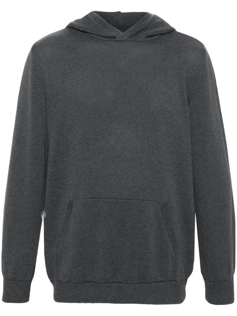 PT TORINO Knitted sweatshirt with hood
