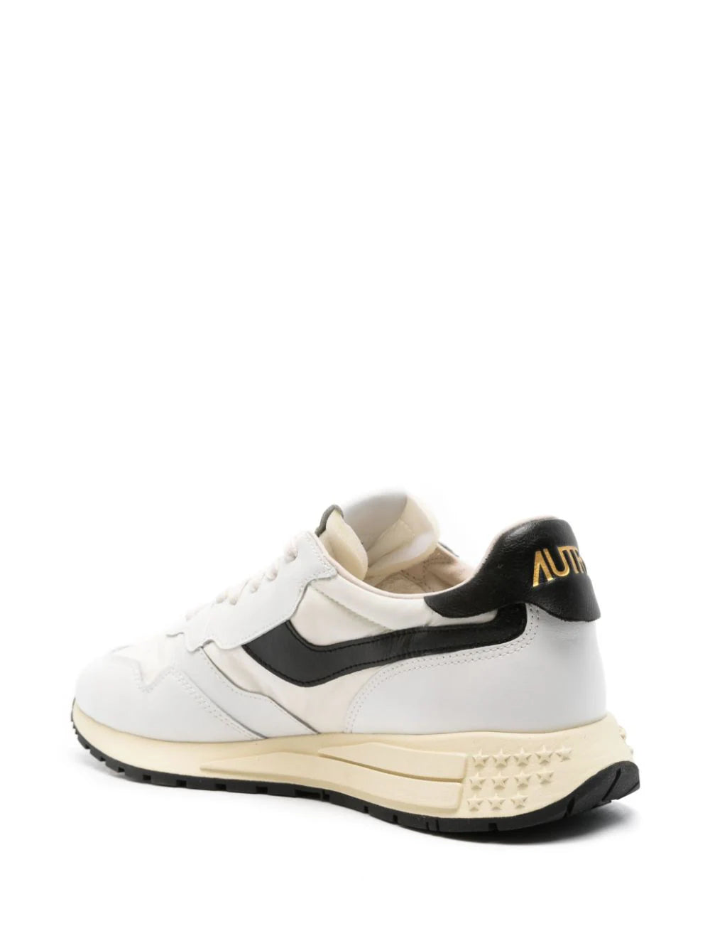 AUTRY Reelwind Low Sneakers In Black And White Nylon And Leather