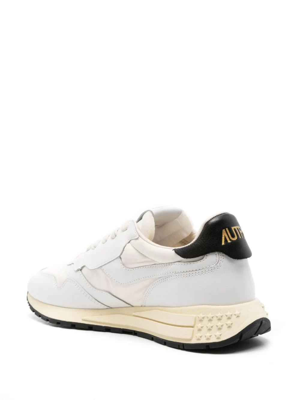 AUTRY Reelwind Low Sneakers In Black And White Nylon And Leather