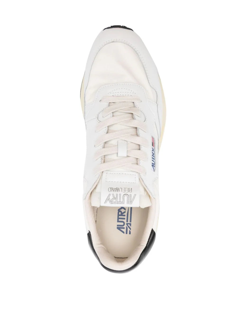AUTRY Reelwind Low Sneakers In Black And White Nylon And Leather
