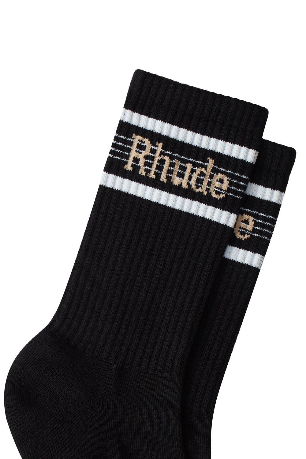 Rhude Logo Stripe Sport Socks