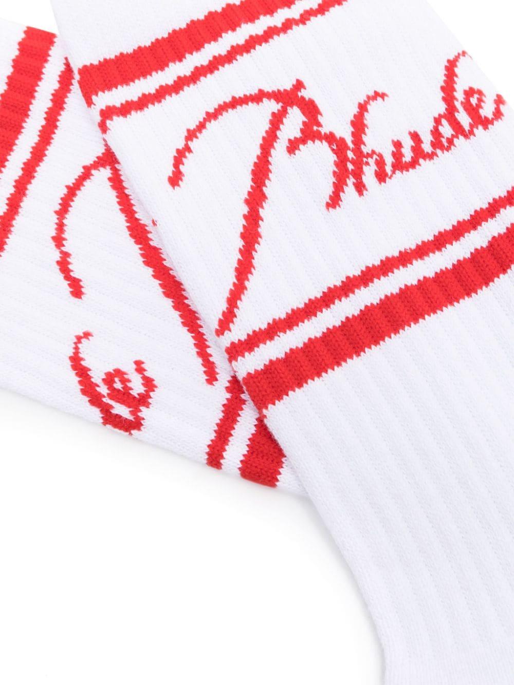 Rhude Rhude Script Logo Socks