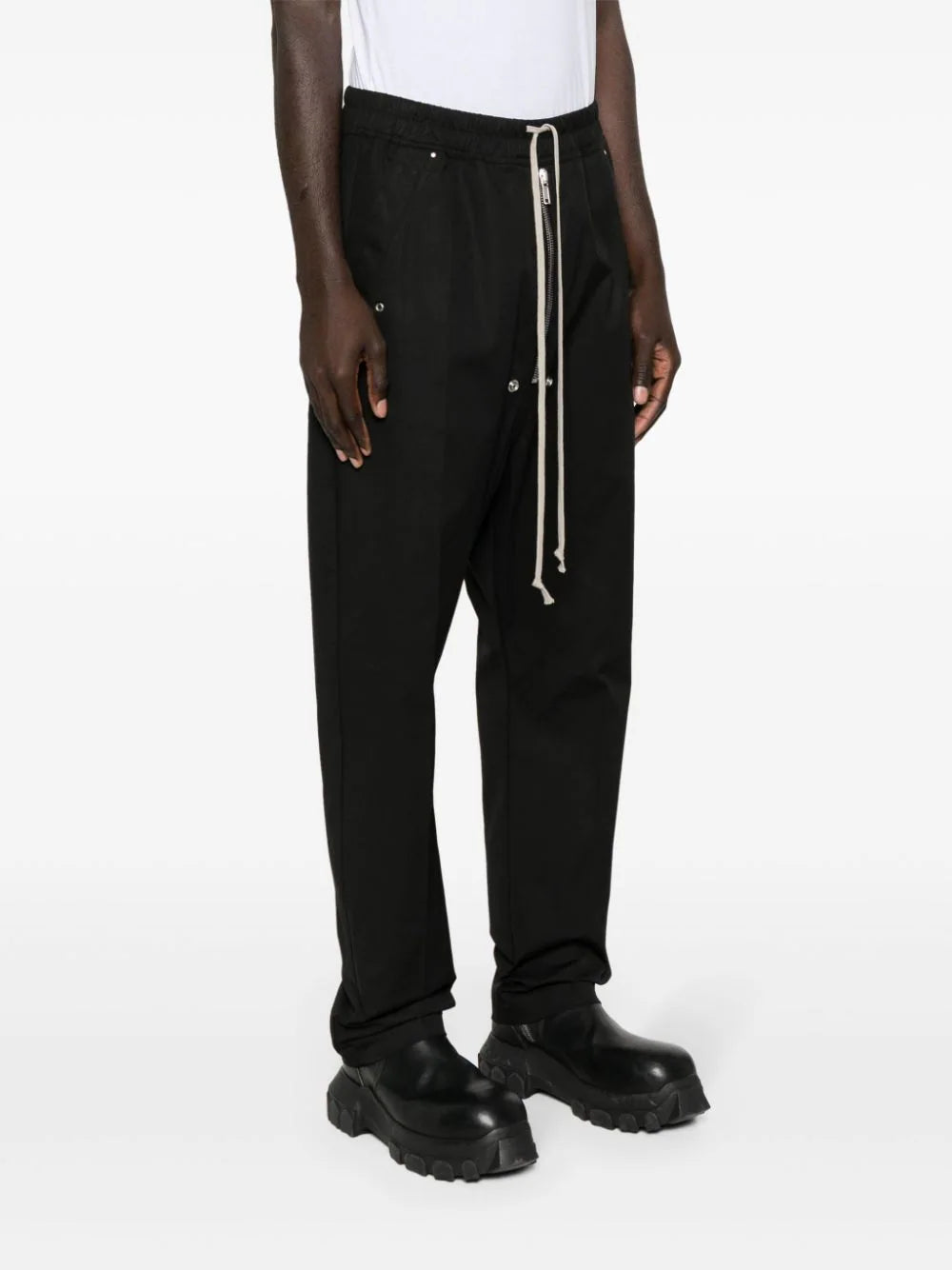 RICK OWENS Bela Pants In Black Heavy Cotton Poplin