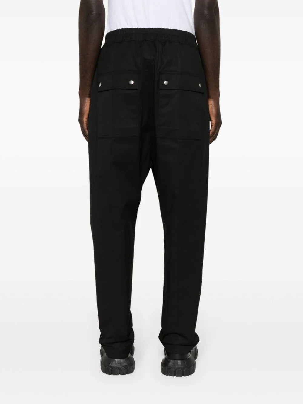 RICK OWENS Bela Pants In Black Heavy Cotton Poplin