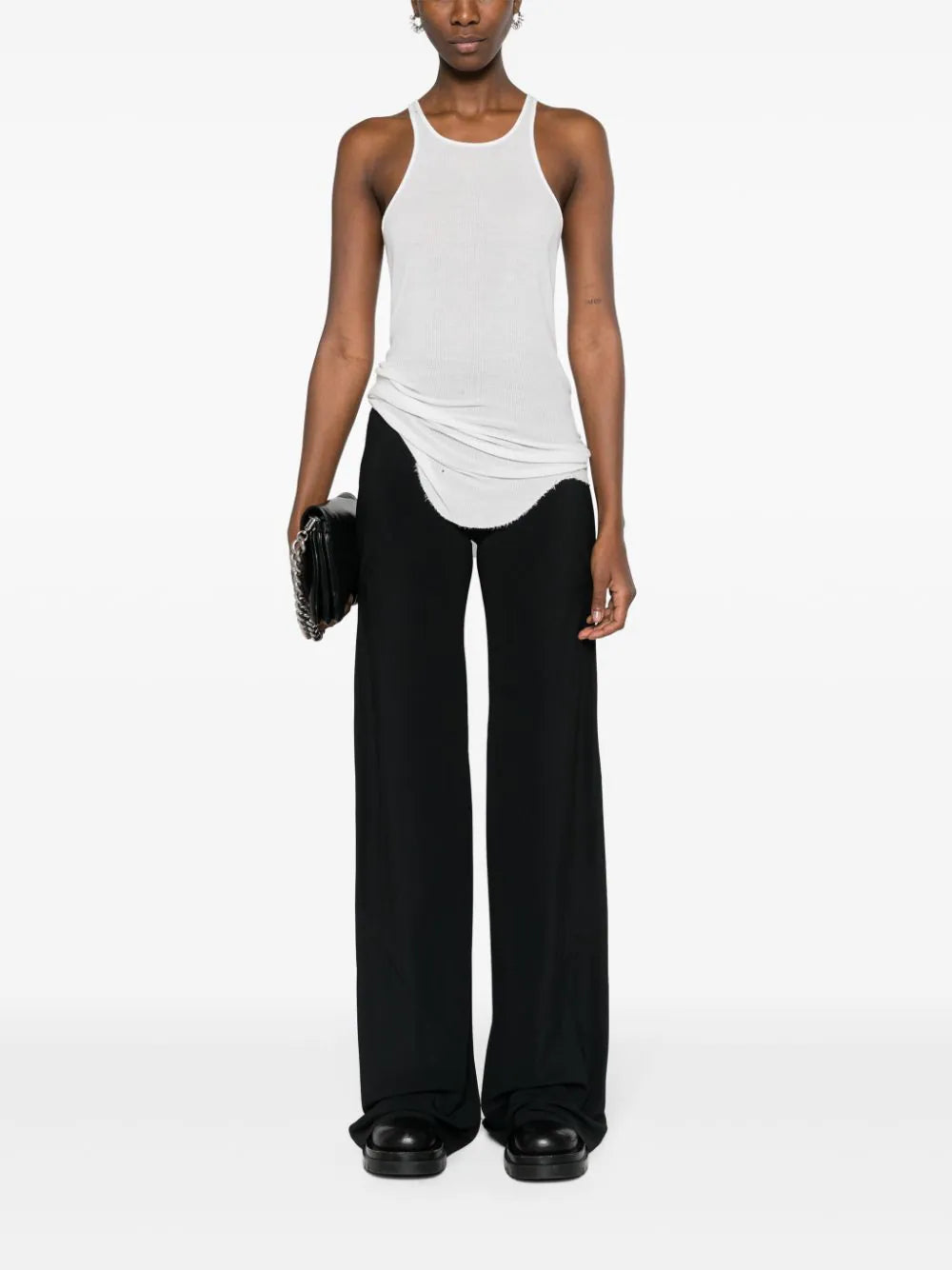 RICK OWENS Bias In Black Cocoon Crepe