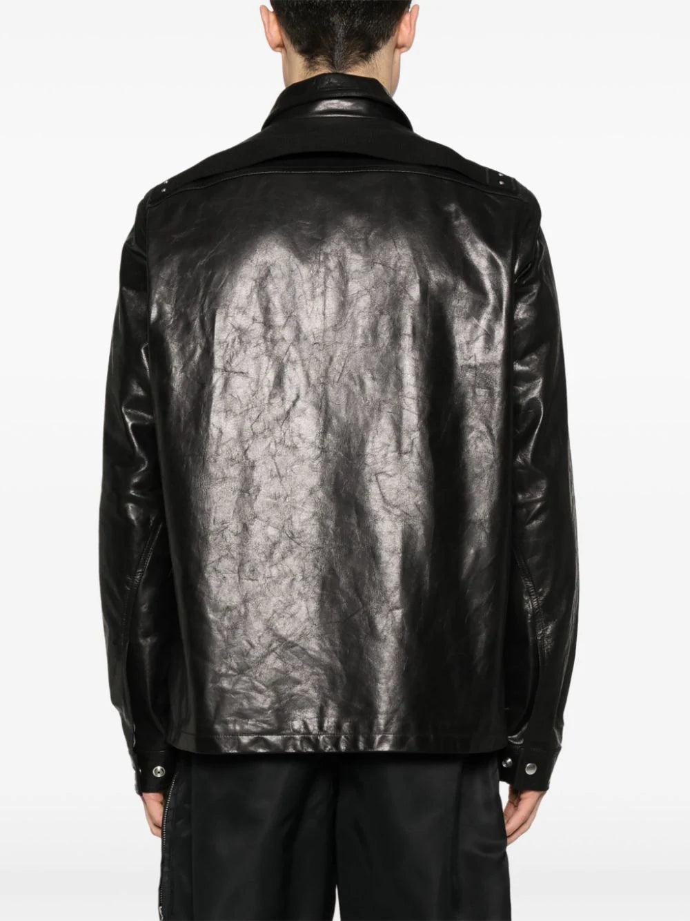 RICK OWENS Brad Jacket In Black Calf Leather