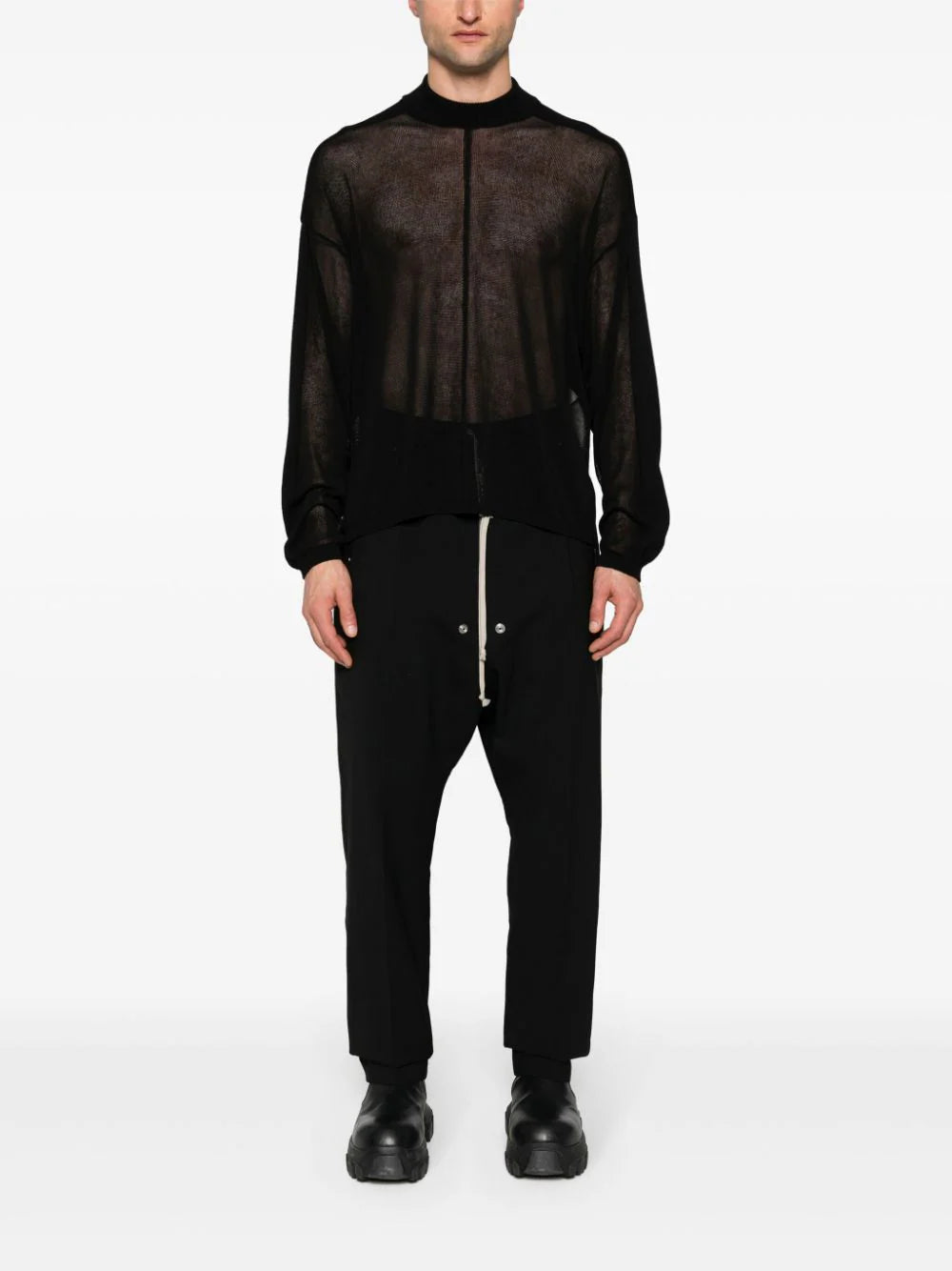 RICK OWENS Combo Crew Neck
