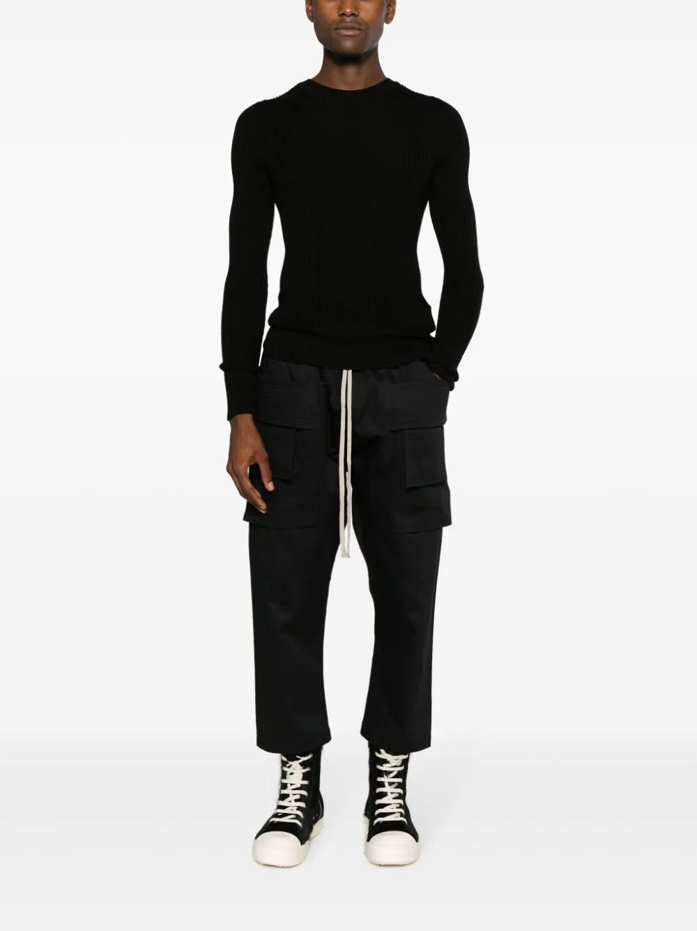 Rick Owens DRKSHDW Creatch Cargo Cropped Pants