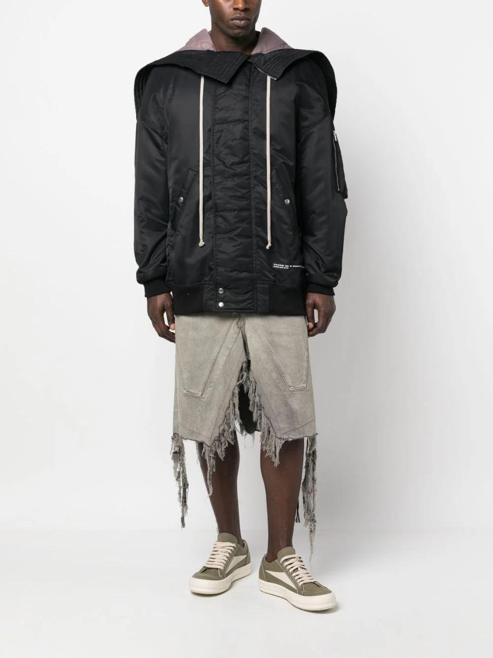 Rick Owens DRKSHDW Hooded Long Bomber